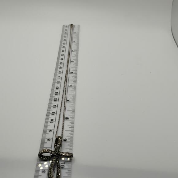 Infinity Marcasite Cross on 18-Inch Sterling Silver Chain - Picture 3 of 5